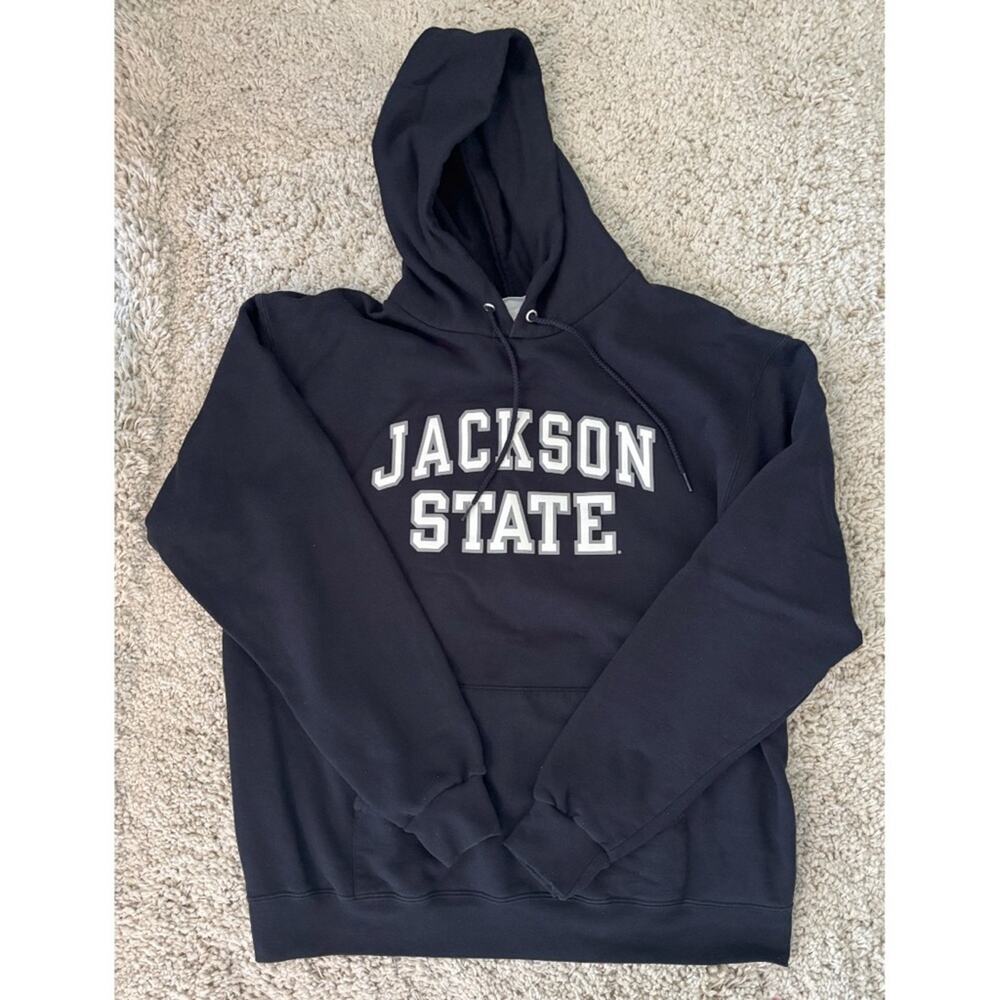 Champion Navy Blue Jackson State Hoodie Large